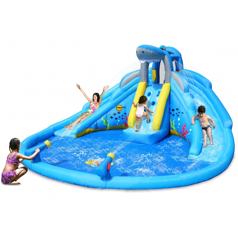 Happy Hop Bazén se skluzavkami - Vodní svět, skákací hrady 9421, 4,6m x 4,6m x 2,4m - doprava zdarma